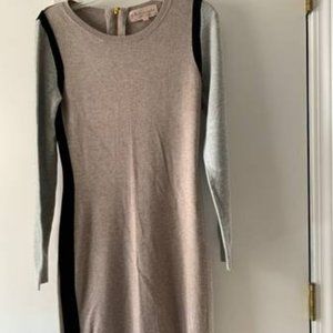 Philosophy Beige/Gray/Black Long Sleeve Sweater Dress Size Small